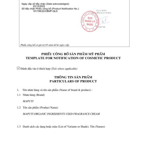 Kem nở ngực maputi