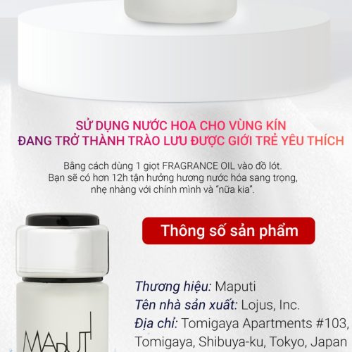 Nước hoa vùng kín Maputi