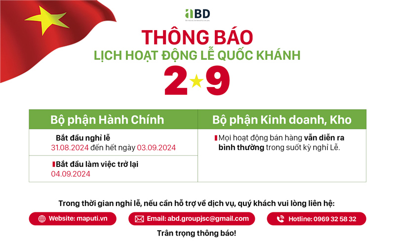 thông báo nghỉ lễ 2/9